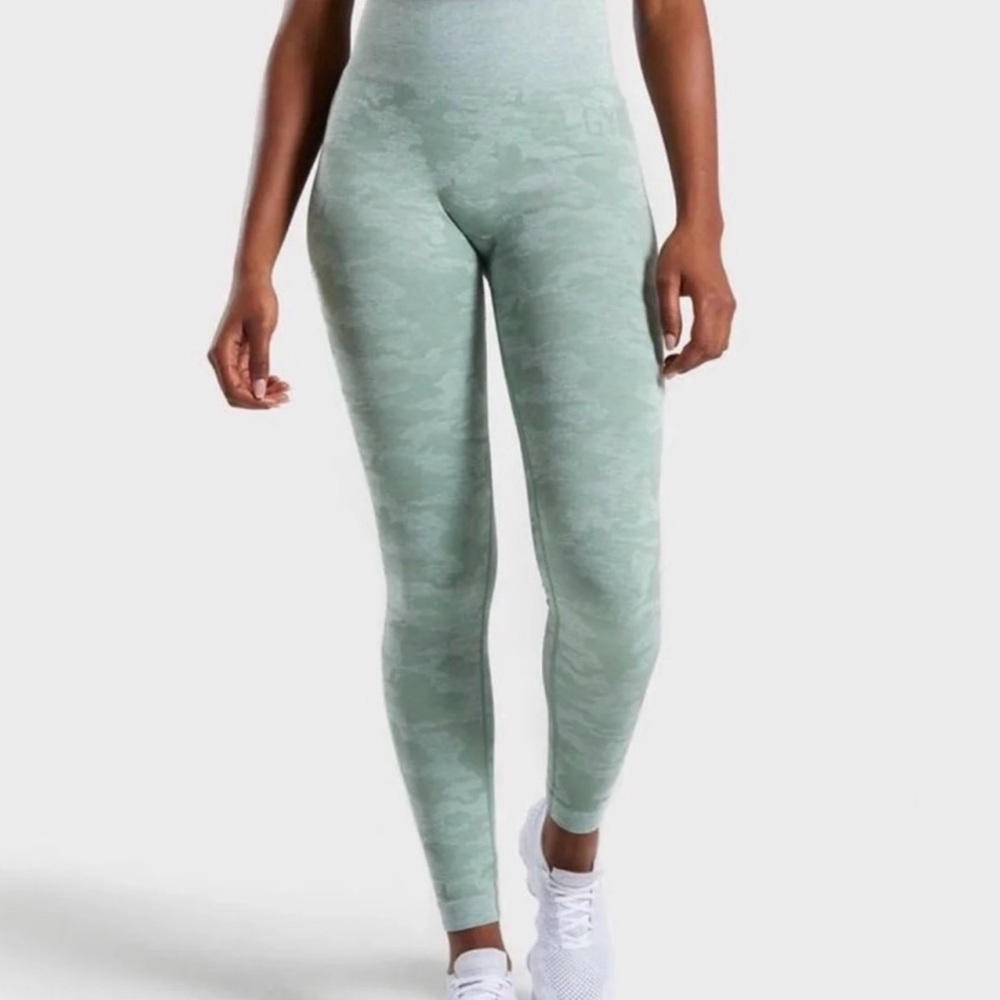 Women's Gymshark Green Camouflage Leggings